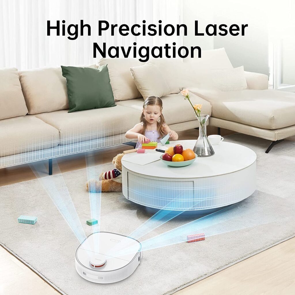 Dreametech W10 Robot Vacuum Cleaner and Mop, Sweeping, Mopping, Washing and Drying 4in1, Robotic Vacuum with Superb Lidar Navigation, 4000Pa Strong Suction for Pet Hair, Hard Floor, Carpet