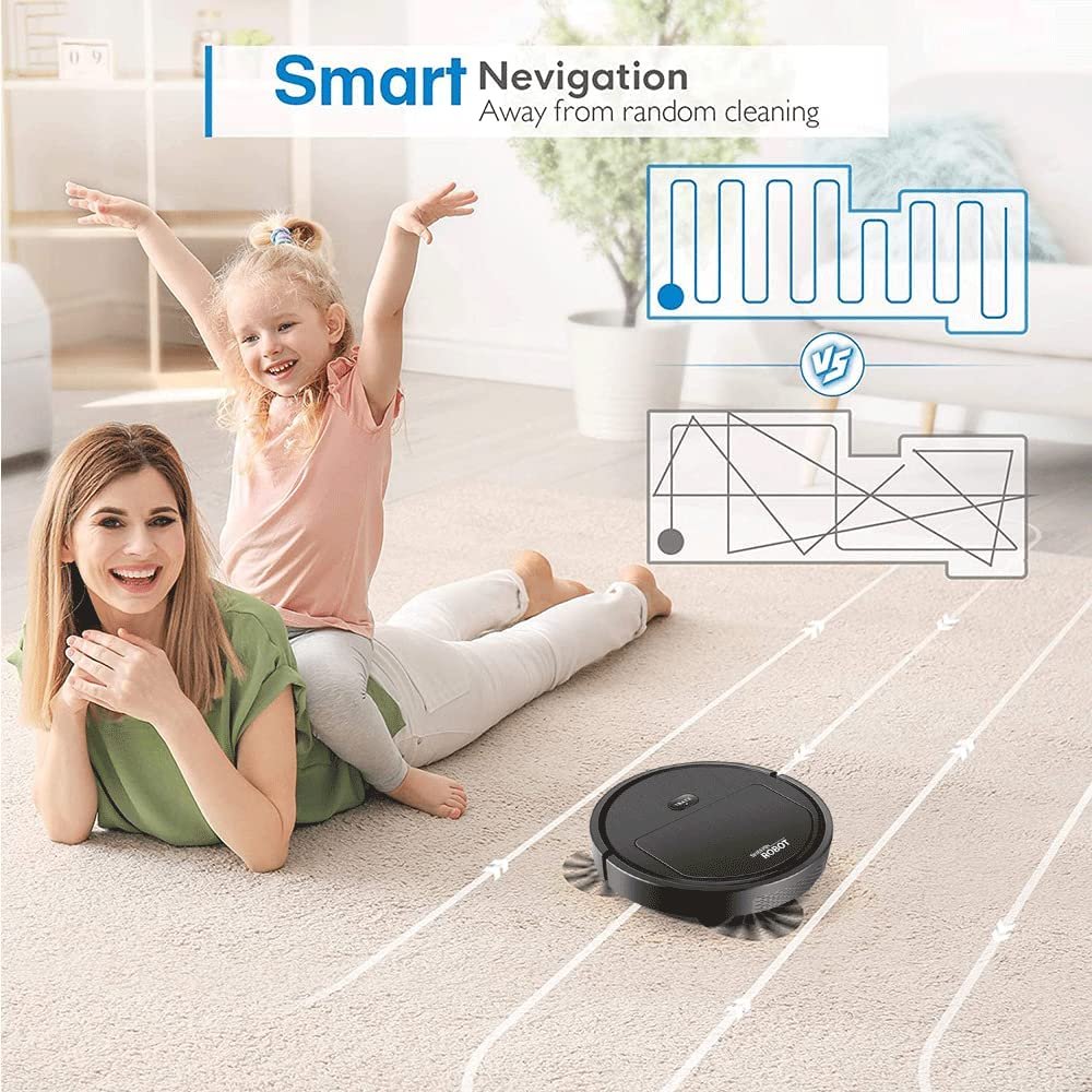 robot vacuum cleanersweeping robotultra slim quiet1800pa super strong suctioncleans hard floors to medium pile carpetsin