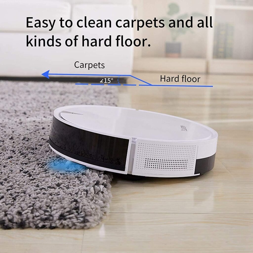 ROMTOS X5 Robot Vacuum and Mop Cleaner,Electric Water Tank 2 in 1, 2000Pa Suction Sweeping and Mopping Vacuuming,APP Control, Self-Charging