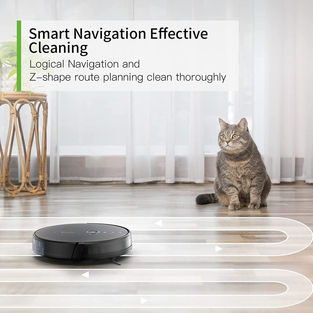 InstaRobo X1 Robot Vacuum Cleaner, Smart Navigation, Mopping  Sweeping, 2000Pa Strong Suction, Wi-Fi Connected, Compatible with Alexa, Ideal for Pet Hair, Cleans Hard Floor to Carpet