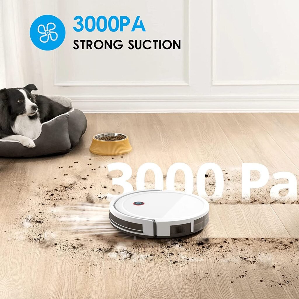 Robot Vacuum Cleaner, Automatic Self-Charging Robotic Vacuums with 3000Pa Max Suction,Floor Sweeper Cleaner Machine Works with App,Self Charging, HEPA Filter Good for Pet Hair, Hard Floors, Carpet