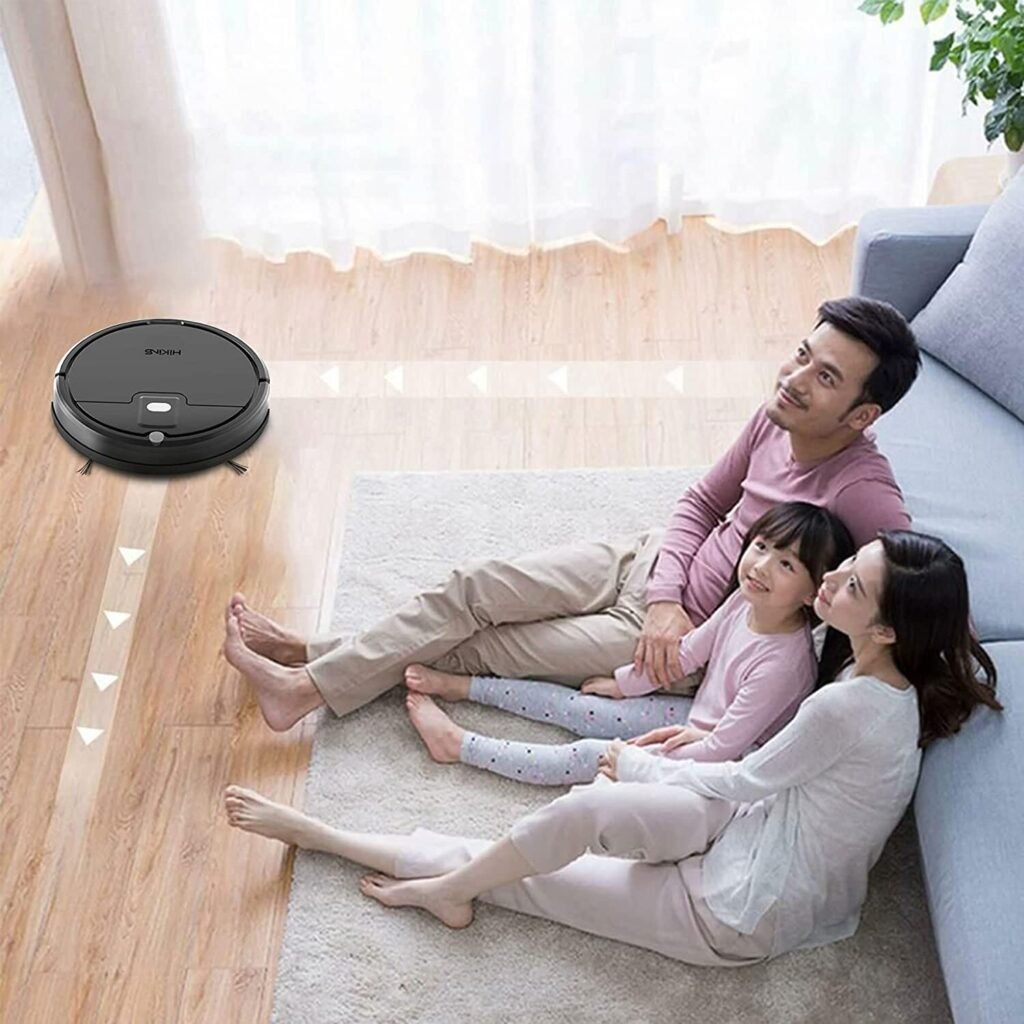 Robot Vacuum Cleaner,Automatic Self-Charging Robotic Vacuums,Slim Floor Sweeper Robot Vacuums, Tangle-Free Suction Good for Pet Hair, Hard Floors  Thin Carpets