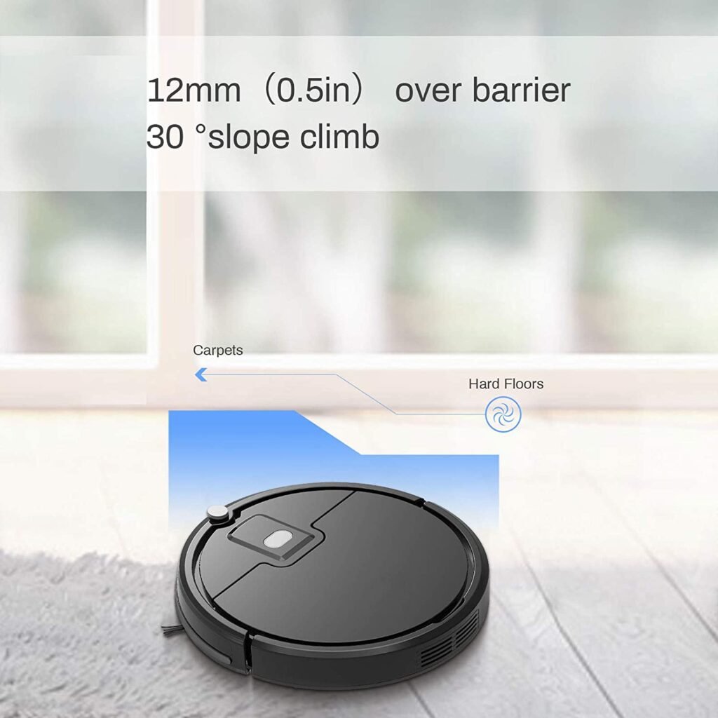 Robot Vacuum Cleaner,Automatic Self-Charging Robotic Vacuums,Slim Floor Sweeper Robot Vacuums, Tangle-Free Suction Good for Pet Hair, Hard Floors  Thin Carpets