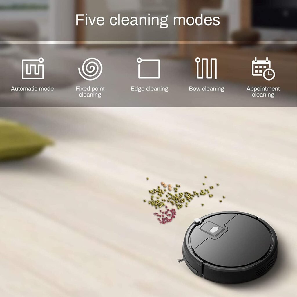 Robot Vacuum Cleaner,Automatic Self-Charging Robotic Vacuums,Slim Floor Sweeper Robot Vacuums, Tangle-Free Suction Good for Pet Hair, Hard Floors  Thin Carpets